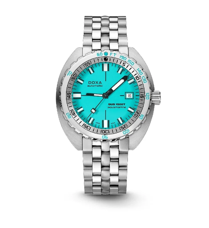 Men's Dive Watches with Multiple Timekeeping Features -Aquamarine