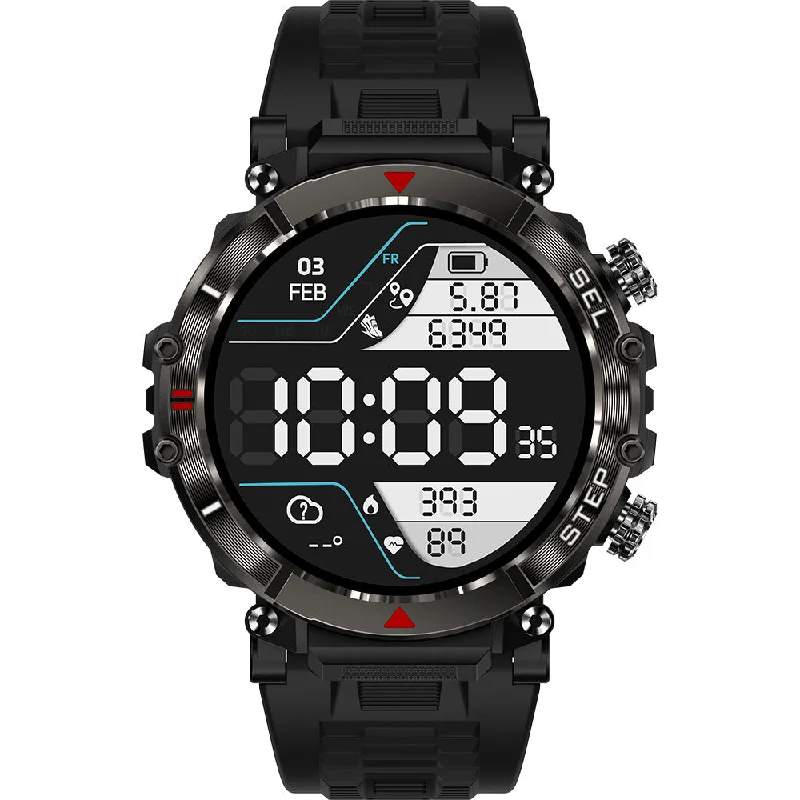 Mens Swiss Made Style Smart Watches-Active Pro Call+ XL Connect Smart Watch with 3 Band Options Black