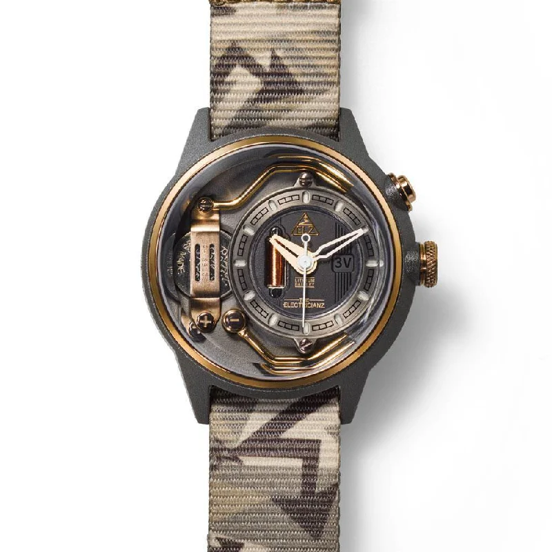 Men's Field Watches Unique Shape Edition-Electricianz Camouflage Mokaz Camoz Watch ZZ-A1C/02-CA Men's Field Watches Unique Shape Edition-Electricianz Camouflage Mokaz Camoz Watch ZZ-A1C/02-CA