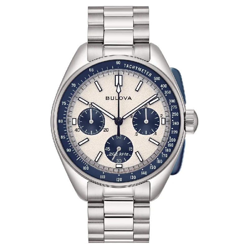Men's Handmade Design Sports Watches-Orologio Bulova 98A305 Lunar Pilot Archive 43,5mm panda