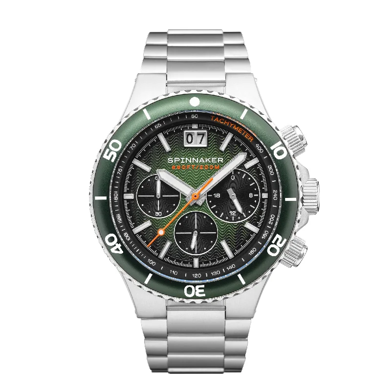 Durable Men's Dive Watches -Spinnaker Men's Green Hydrofoil Watch SP-5086-44