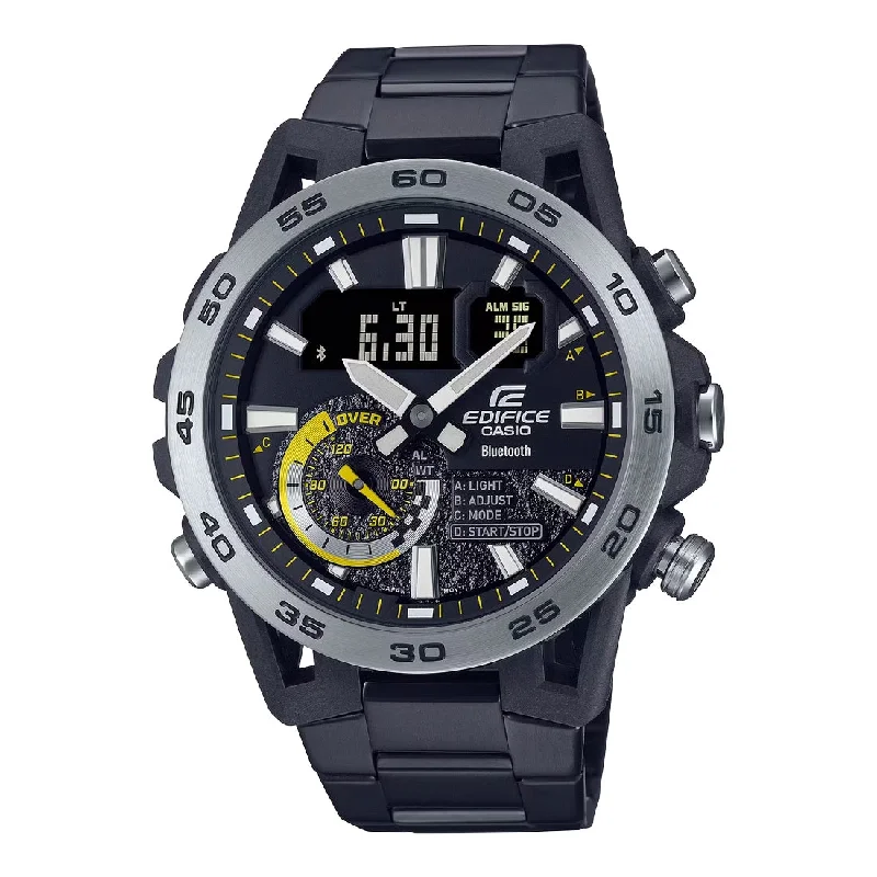Men's Quartz Movement Design Sports Watches-Orologio Casio Edifice ECB-40DC-1AEF carbonio e acciaio nero