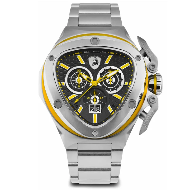 Men's Swiss Watch Reviews-Tonino Lamborghini Spyder X SS Chronograph Date Steel Yellow T9XE-SS-B Men's Swiss Watch Reviews-Tonino Lamborghini Spyder X SS Chronograph Date Steel Yellow T9XE-SS-B