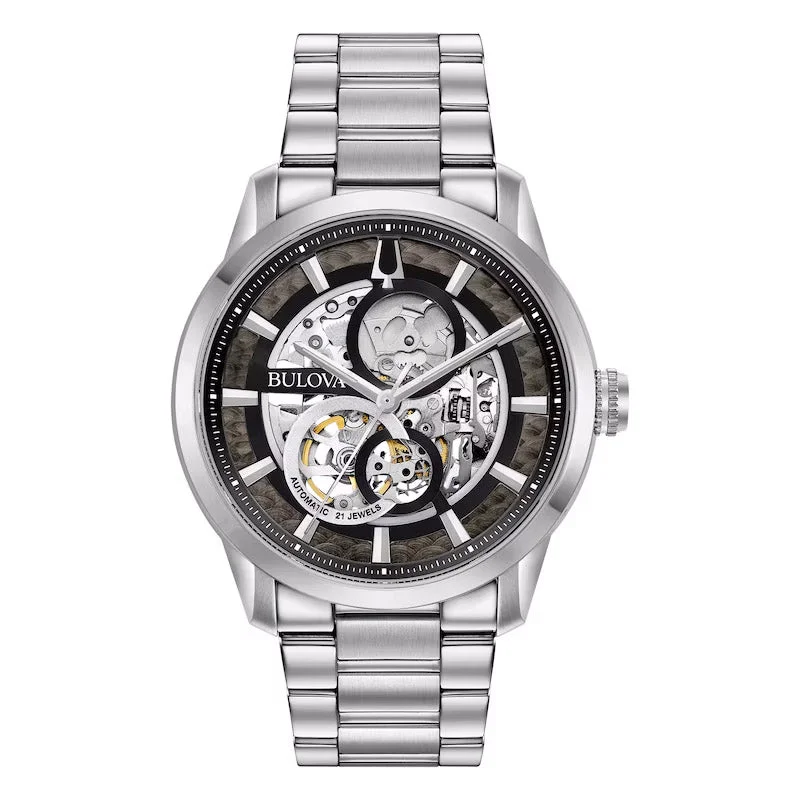 Men's Quartz Movement Style Men's Watches-Bulova Classic Sutton Men's Grey Watch 96A208