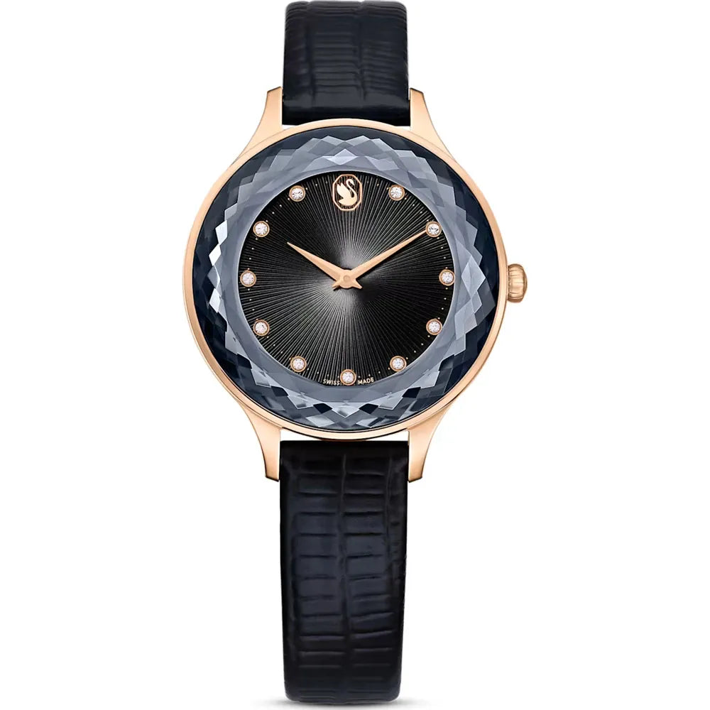 Men's Swiss Watch Anniversary Edition-Swarovski Watch Octea Nova 33mm Black 5650033