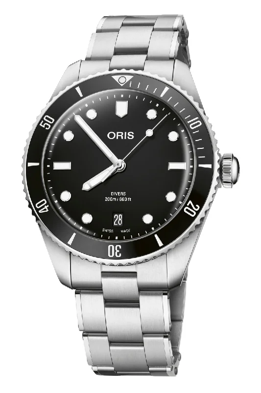 Men's Seasonal Dress Watches-Oris Divers Date 39mm 01 733 7795 4054-Set