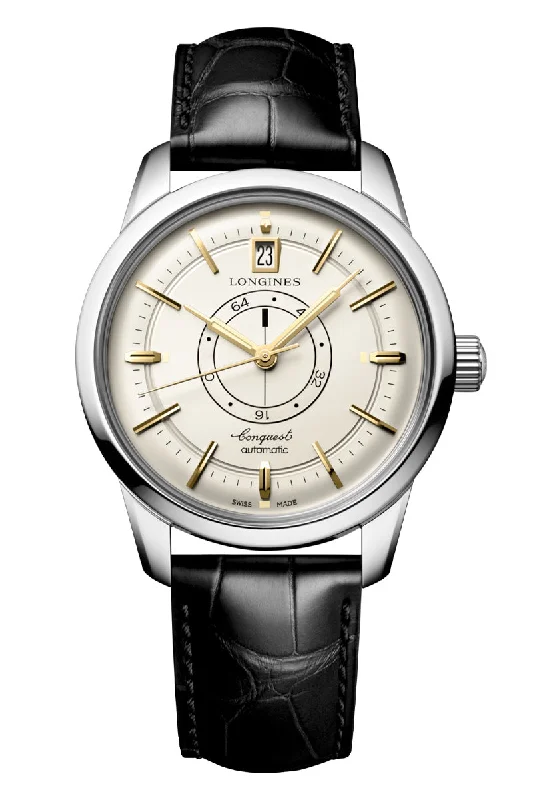 Men's Silver Dress Watches-Longines Conquest Heritage Central Power Reserve L1.648.4.78.2 Men's Silver Dress Watches-Longines Conquest Heritage Central Power Reserve L1.648.4.78.2