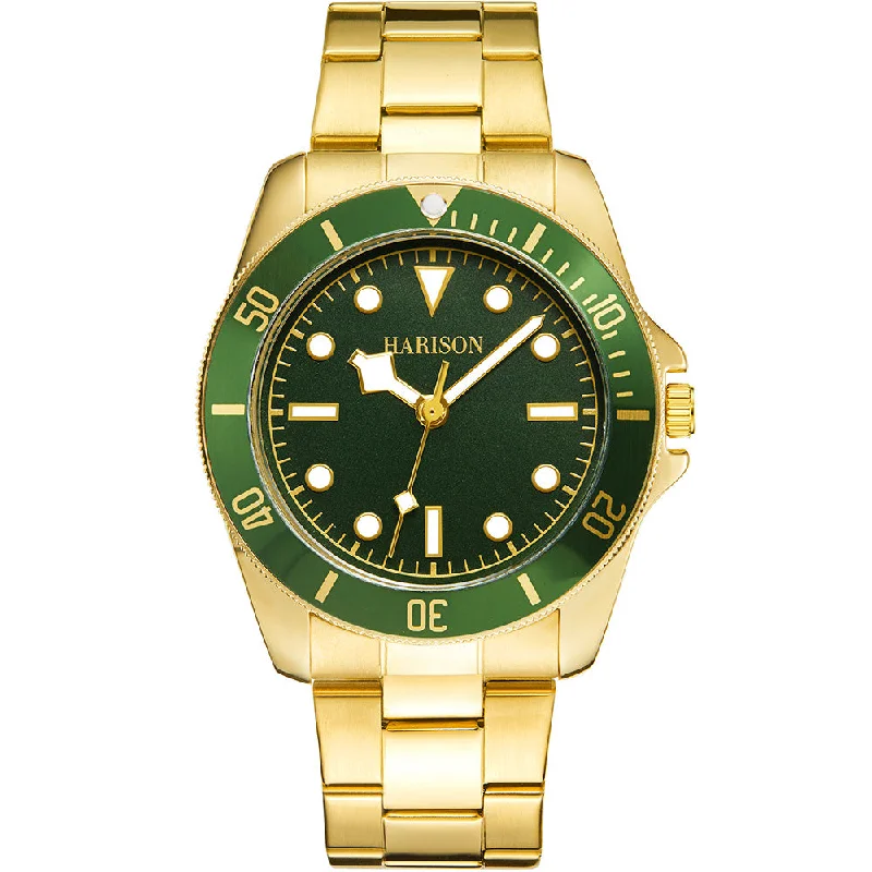 Men's High-End Design Sports Watches-Harison Sports Gold Watch