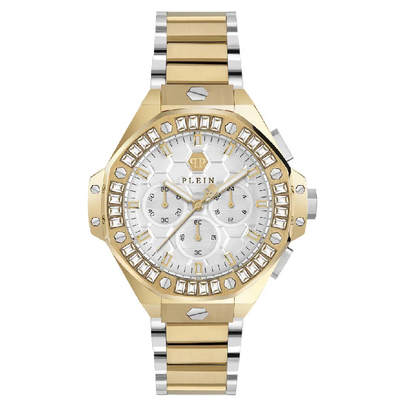 Unisex Medium Size Style Watches-Philipp Plein Hyper $Port Unisex Silver Watch PWPSA0324