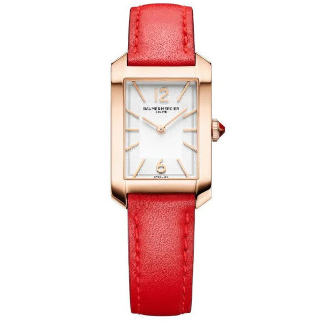 Men's Swiss Watch Collection-Baume & Mercier Ladies Red Hampton Watch 10628