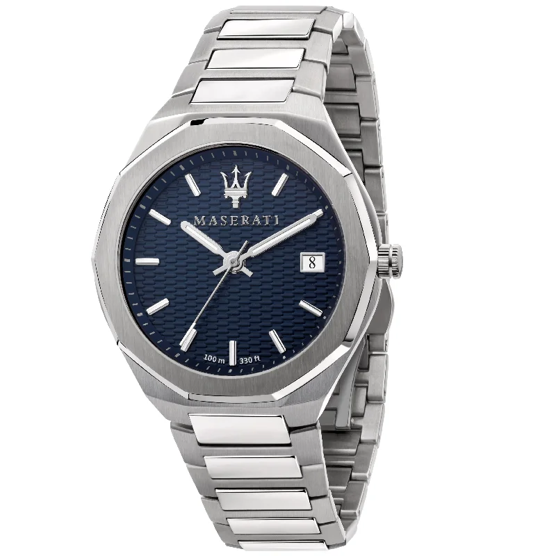 Men's Affordable Dress Watches-Maserati Men's Blue Stile Watch R8853142006