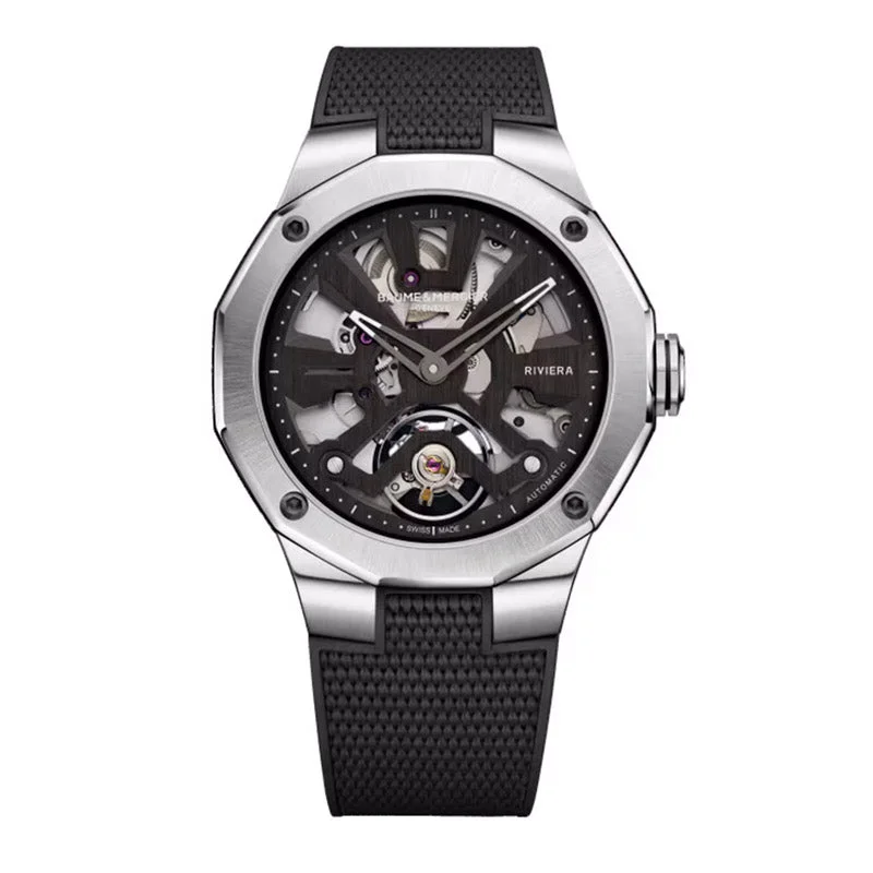 Men's Swiss Summer Edition-Baume & Mercier Men's Black Riviera Watch 10721