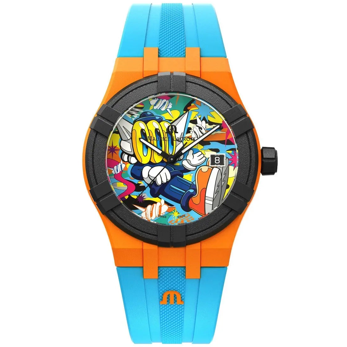 Men's Swiss Date Night Edition-Maurice Lacroix AIKON #tide Benzilla Blue Watch AI2008-50YZA-000-0 Men's Swiss Date Night Edition-Maurice Lacroix AIKON #tide Benzilla Blue Watch AI2008-50YZA-000-0