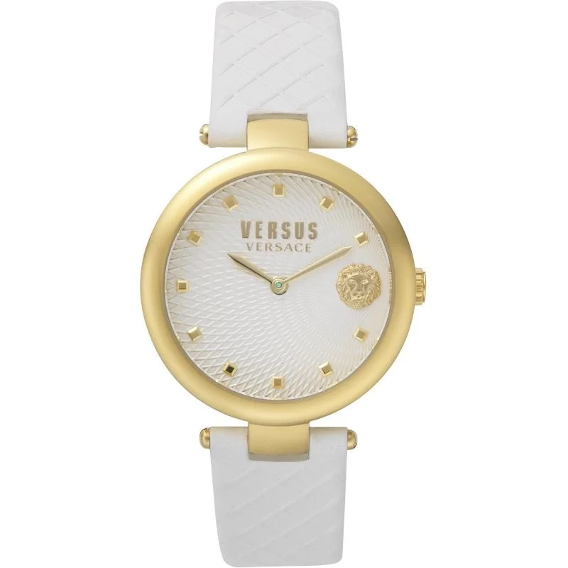 Men's Tonneau Case Style Dress Watches-Versus Versace Ladies White Watch VSP870218