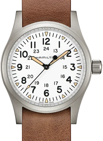 Men's Field Watches Repair-Khaki Field Mechanical Handwinding White 38 - Leather Ref. H69439511