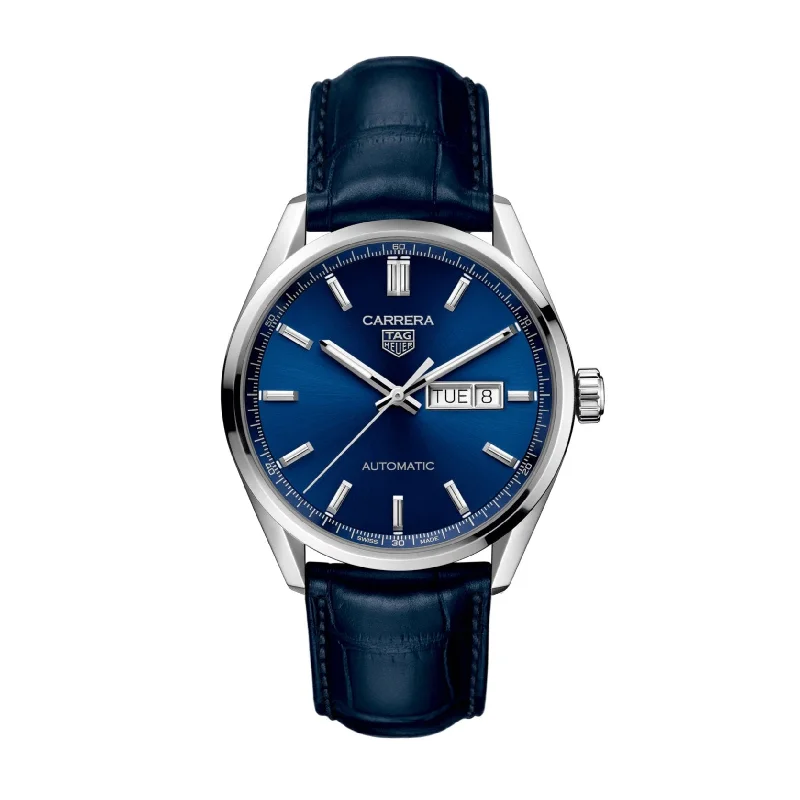 Men's Swiss Date Night Edition-Tag Heuer Carrera Men's Blue Day-Date Watch WBN2012.FC6502
