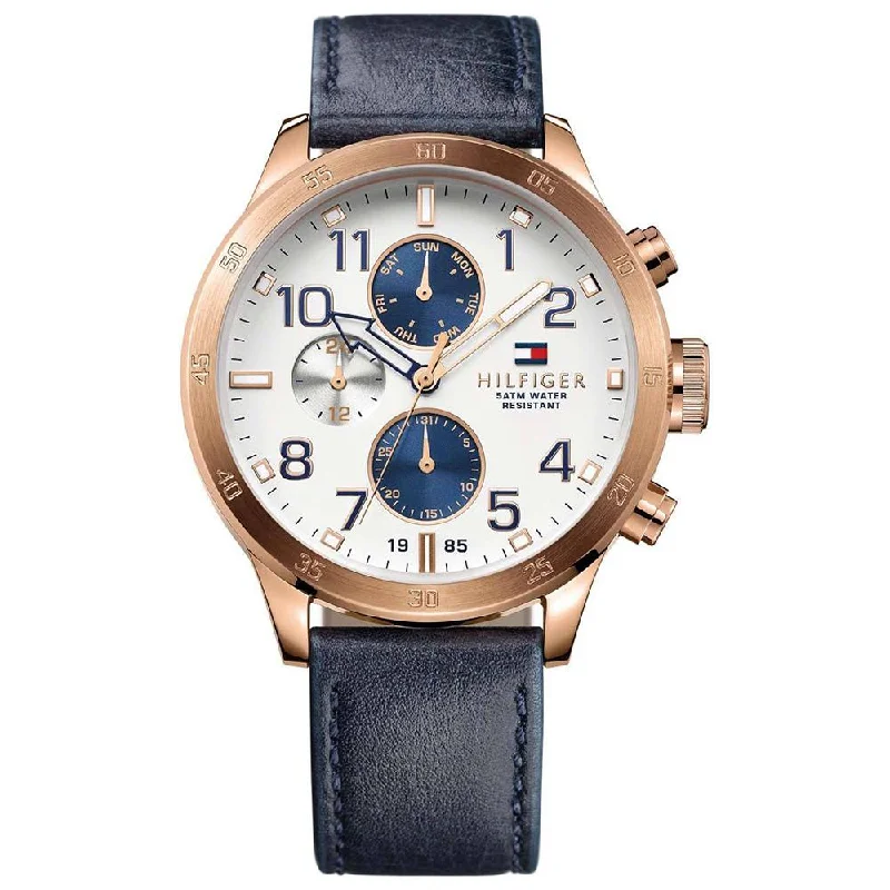 Men's Autumn Design Dress Watches-Tommy Hilfiger 1791139 Men's Trent Blue Chronograph Watch