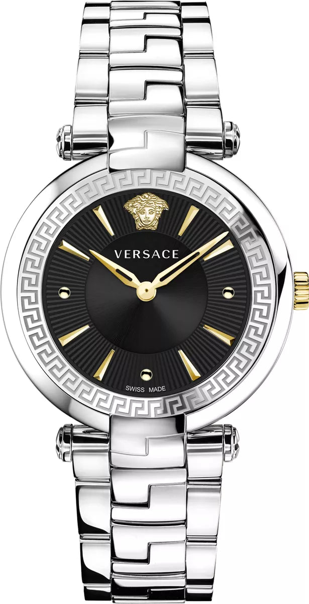 Men's Swiss Eco-Drive Edition-Versace Ladies Watch Revive 35mm Black Bracelet VE2L00321