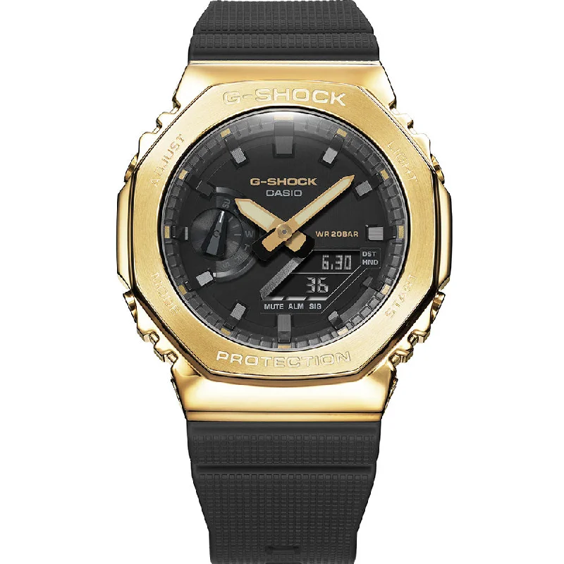 Mens Vintage Design Smart Watches-G-Shock GM2100G-1A9 Stay Gold 'CasiOak'