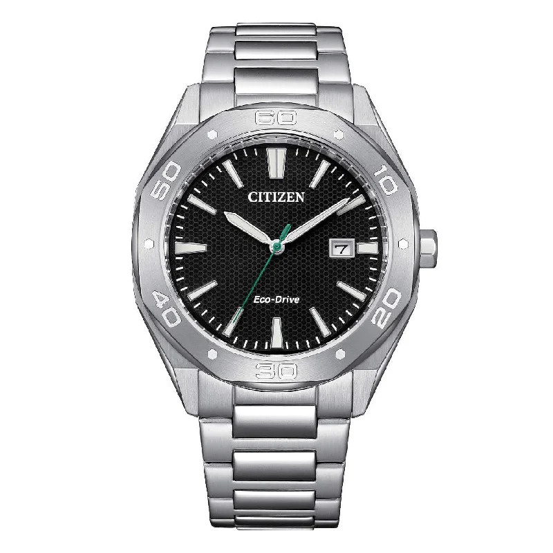 Men's Party Wear Style Men's Sports Watches-Orologio Citizen Active Sport quadrante nero nido d'ape BM7631-52E