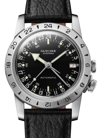 Men's Field Watches Oval Case Edition-Airman No. 1 Black GMT 36 Ref. GL0370