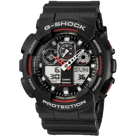 Men's Christmas Gift Style Dress Watches-Casio G-Shock Men's Black Watch GA-100-1A4ER