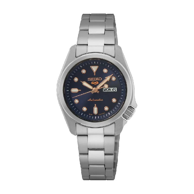 Women's High-End Design Mechanical Watches-Orologio Seiko 5Sports SRE003K1 da donna quadrante blu