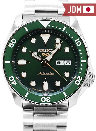 Men's Formal Event Style Men's Sports Watches-Seiko 5 Sports “Sports Style” Green Gilt Ref. SBSA013 Men's Formal Event Style Men's Sports Watches-Seiko 5 Sports “Sports Style” Green Gilt Ref. SBSA013