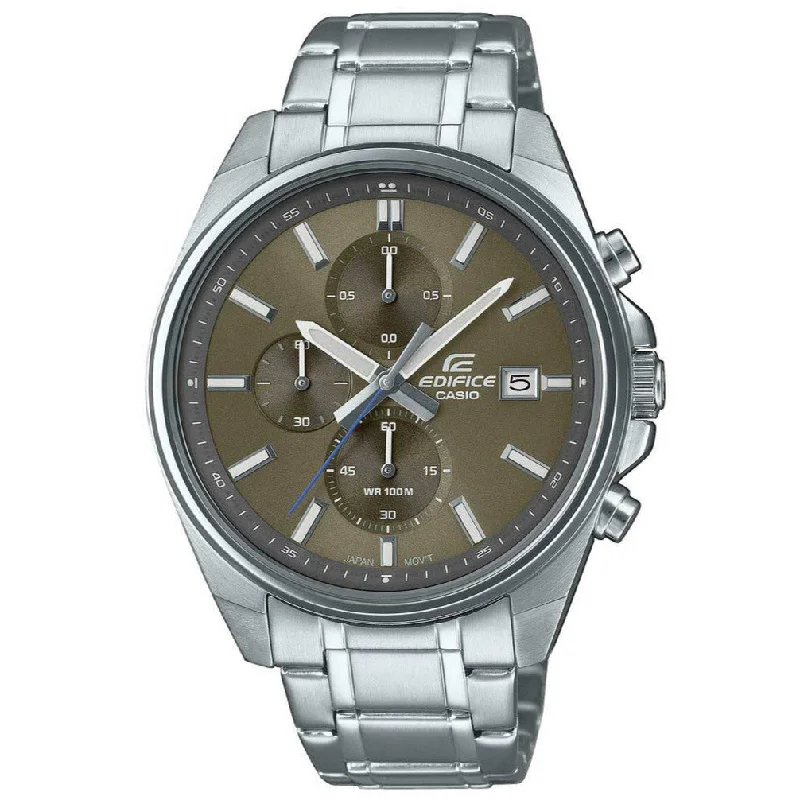 Unisex Formal Event Style Watches-Casio Edifice Chrono Men's Silver Watch EFV-610D-5CVUEF