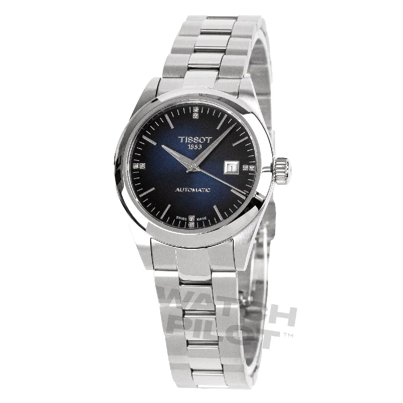 Men's Swiss Watch Distributor-Tissot My Lady Automatic 29mm Ladies Blue Watch T1320071104600