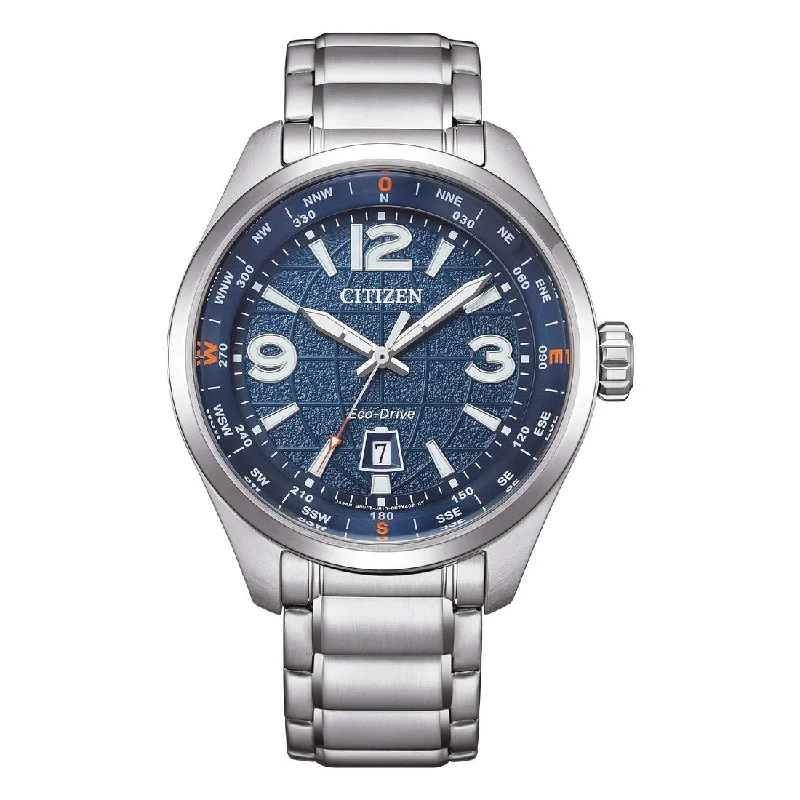 Men's Spring Style Sports Watches-Orologio Citizen OF AW1830-88L Eco drive quadrante blu