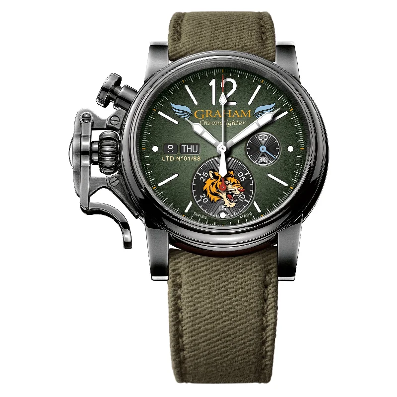 Men's Field Watches Skin-Friendly-Graham Green Chronofighter Vintage Ltd Watch 2CVAV.G03A Men's Field Watches Skin-Friendly-Graham Green Chronofighter Vintage Ltd Watch 2CVAV.G03A