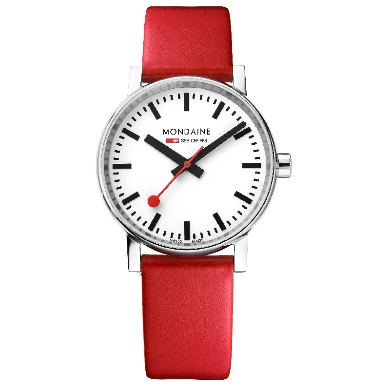 Unisex Valentine's Day Design Watches-Mondaine Evo2 Unisex White Watch MSE.35110.LC Unisex Valentine's Day Design Watches-Mondaine Evo2 Unisex White Watch MSE.35110.LC