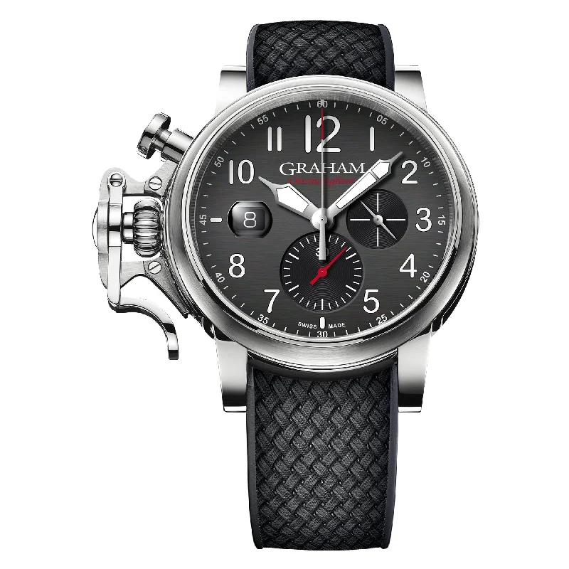 Men's Field Watches Valentine's Day Edition-Graham Black Chronofighter Grand Vintage Watch 2CVDS.B29A