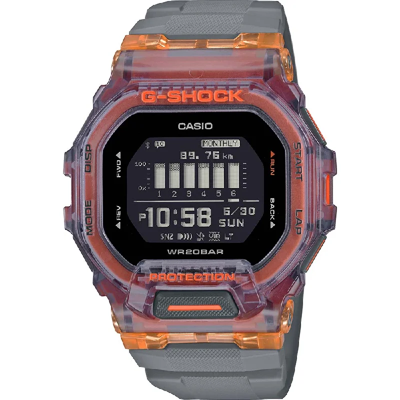Mens Unique Shape Style Smart Watches-G-Shock GBD200SM-1A5 G-Squad Vital Colour Series