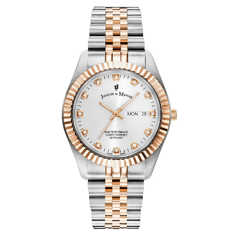Men's Asian Made Style Dress Watches-Jacques Du Manoir Men's Inspiration Two-Tone Watch JWG00306