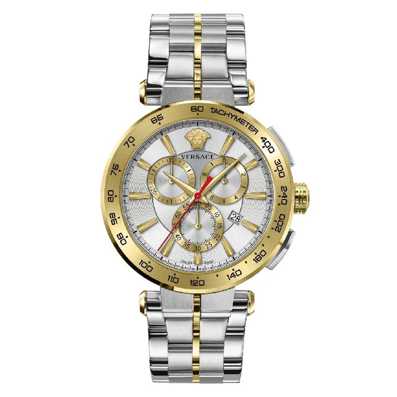 Men's Swiss Occasional Edition-Versace Aion Chronograph Men's Two-Tone Watch VE6CA0423