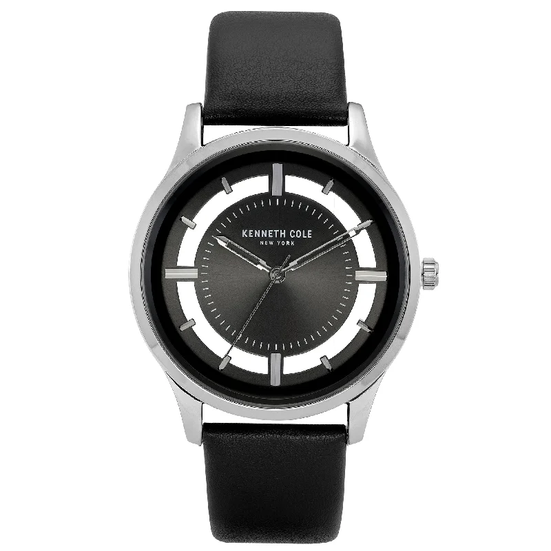 Men's Personalized Style Slim Watches-Kenneth Cole Men's Black Watch KC50883001