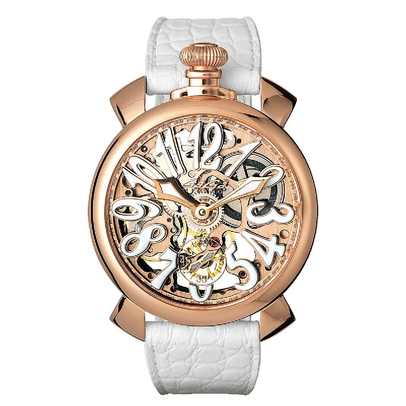 Men's Swiss Valentine's Day Edition-GaGà Milano Watch Skeleton 48MM Rose Gold