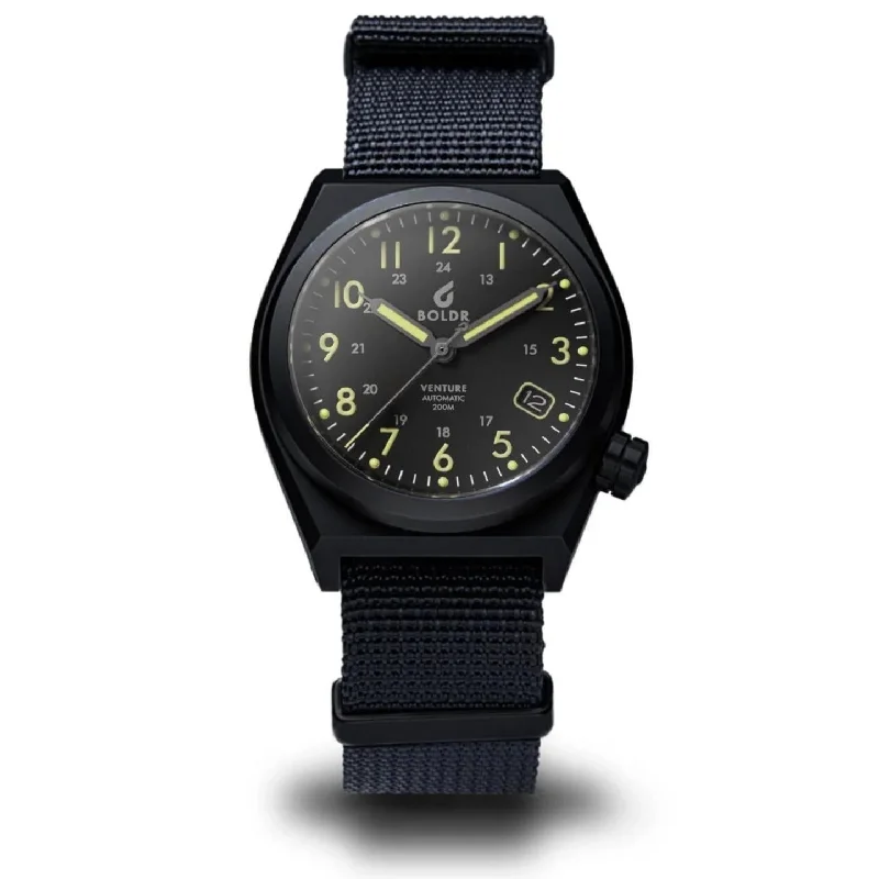 Boldr Venture Automatic Field Watch - Green Dusk