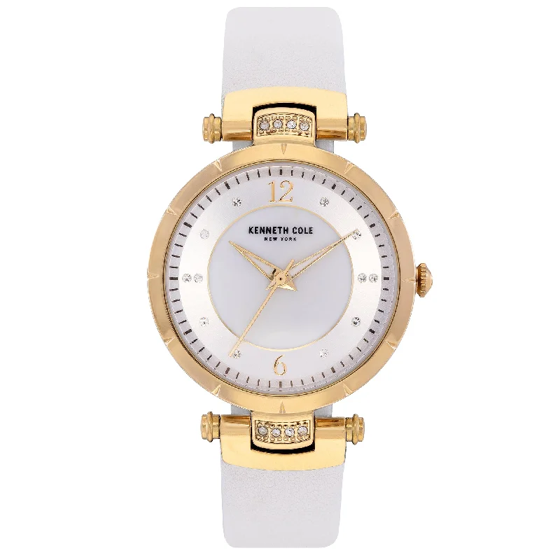Men's Asian Made Slim Watches-Kenneth Cole Ladies White Watch KC50963003