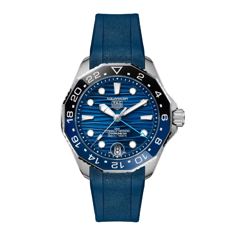 Men's Swiss Made Edition-Tag Heuer Aquaracer Professional 300 GMT Men's Blue Watch WBP5114.FT6259