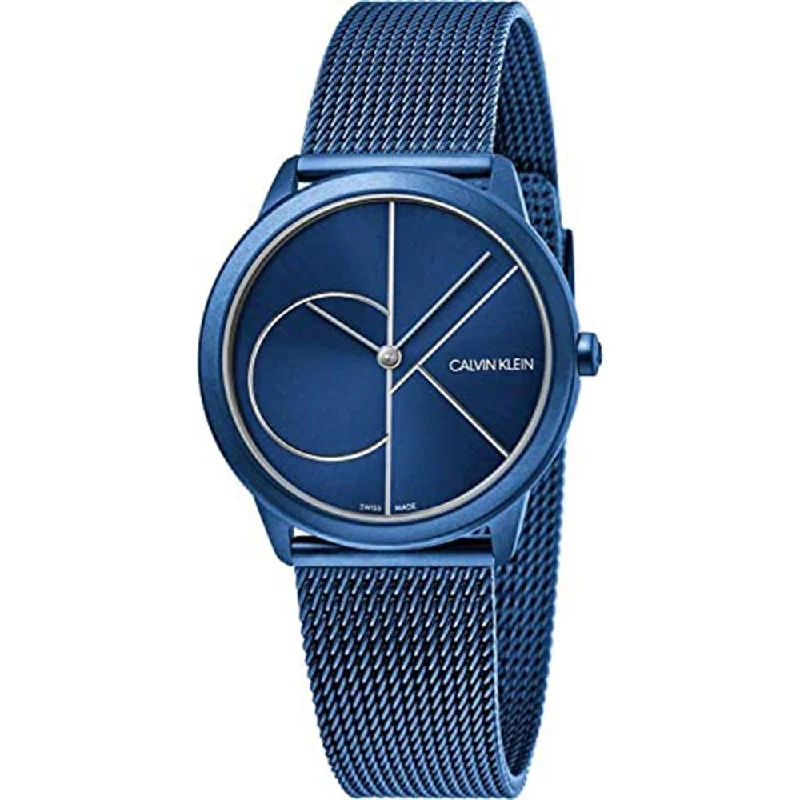 Men's Swiss High-End Edition-Calvin Klein Watch Minimal 35MM Blue K3M52T5N