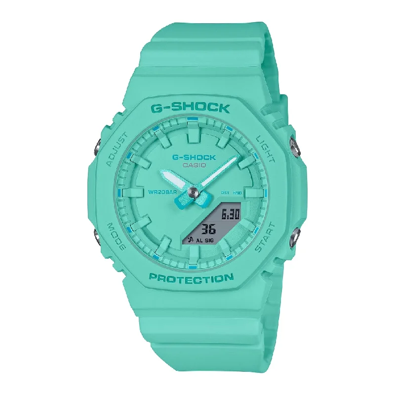 Women's Minimalist Style Mechanical Watches-Orologio G-Shock donna GMA-P2100-2AER turchese monocromo