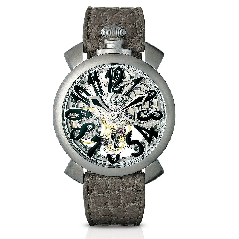 Men's Swiss Romantic Dinner Edition-GaGà Milano Watch Skeleton 48MM Grey