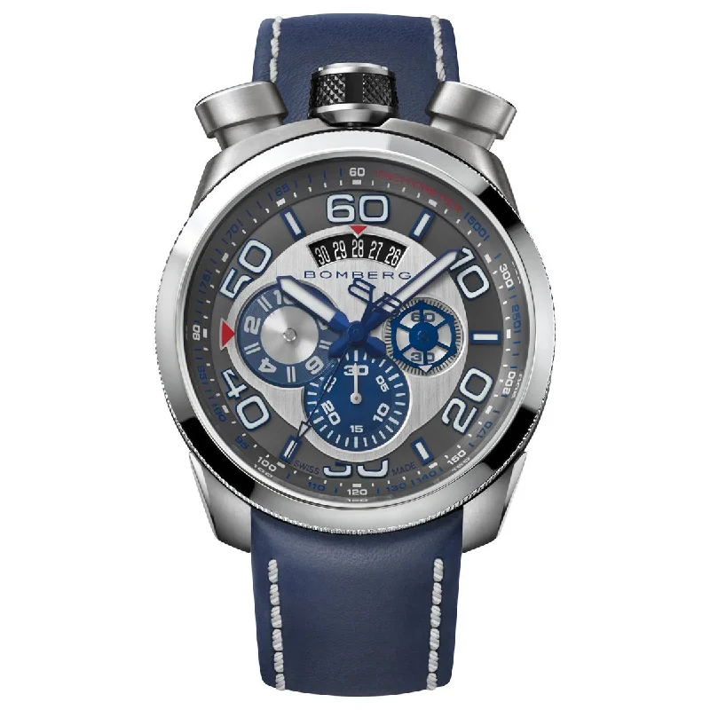 Men's Swiss Summer Edition-Bomberg Men's Chronograph Watch BOLT-68 Blue BS45CHSS.007.3 Men's Swiss Summer Edition-Bomberg Men's Chronograph Watch BOLT-68 Blue BS45CHSS.007.3