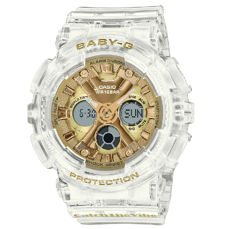 Unisex GPS Navigation Watches-Casio Baby-G Gold Watch BA-130CVG-7AER