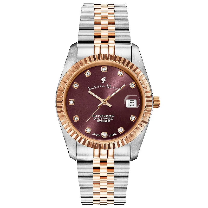 Men's Engagement Dress Watches-Jacques Du Manoir NRO.43 Ladies Inspiration Two-Tone Watch