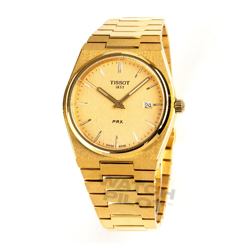 Men's Swiss Luxury Edition-Tissot Prx Men's Gold Watch T1374103302100