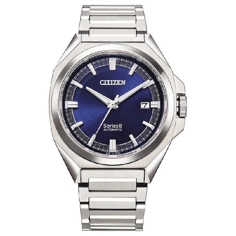 Men's Tactical Sports Watches-Orologio Citizen NB6010-81L Serie 8 automatico blu